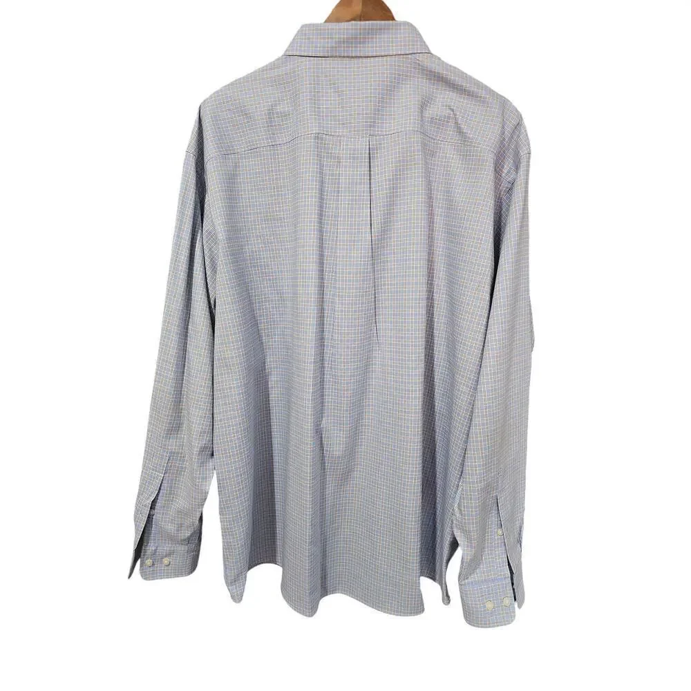 Jos. A. Bank Traveler Button-Down Dress Shirt Light Blue Size XXL - Picture 2 of 5